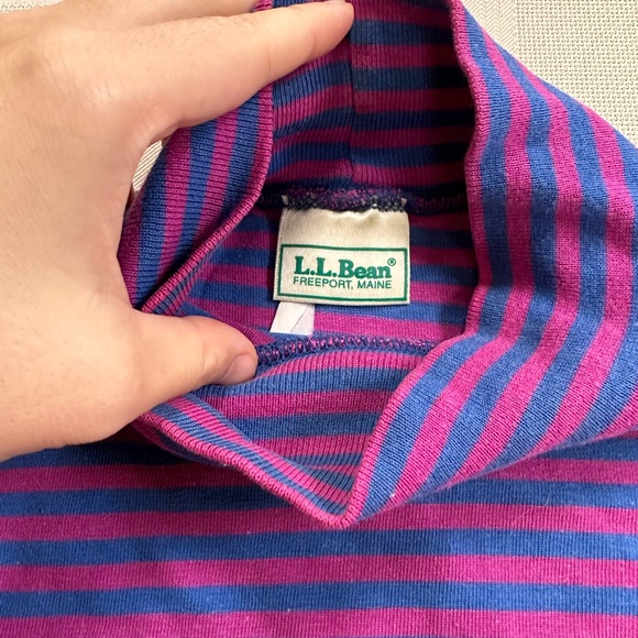 LL bean striped mock neck - Picture 5 of 5